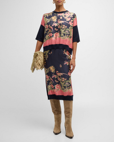 Etro Enchanted Floral Mesh Knit Top outlook