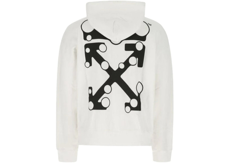 Off-White OFF-WHITE Bubble Arrows Hoodie White Black outlook