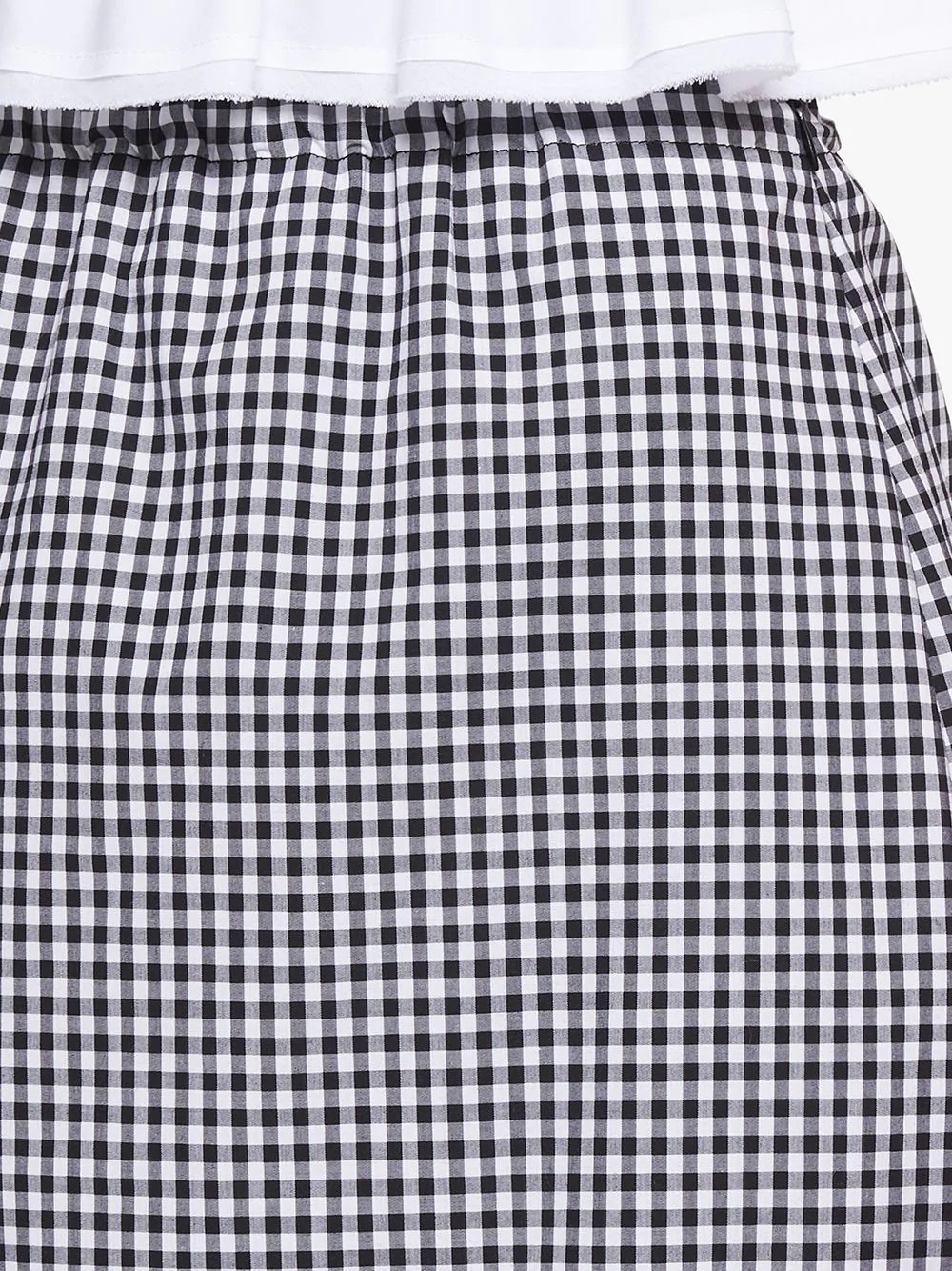 frill-trim gingham pencil skirt - 5