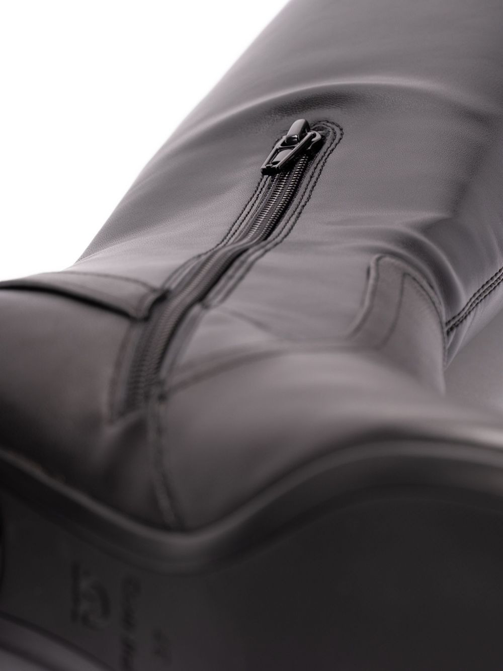 buckle-detail pointed-toe high boots - 4