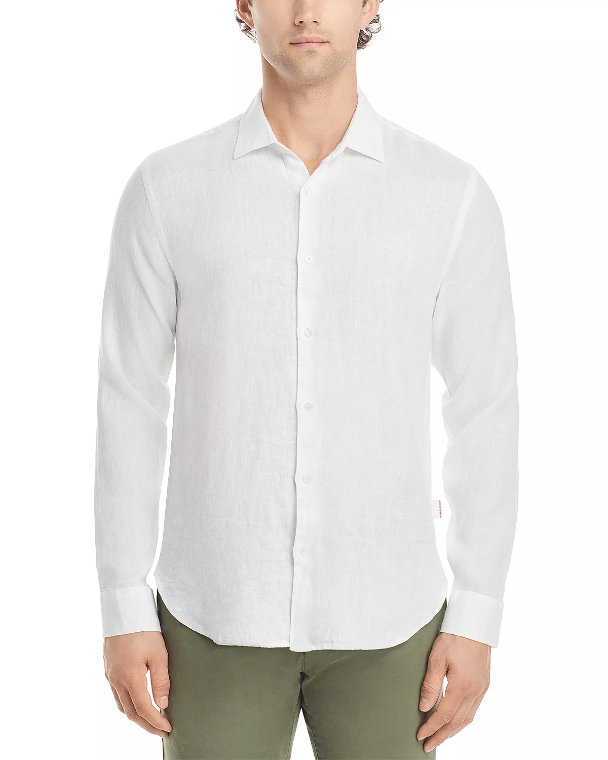 Giles Linen Textured Tailored Fit Button Down Shirt - 4