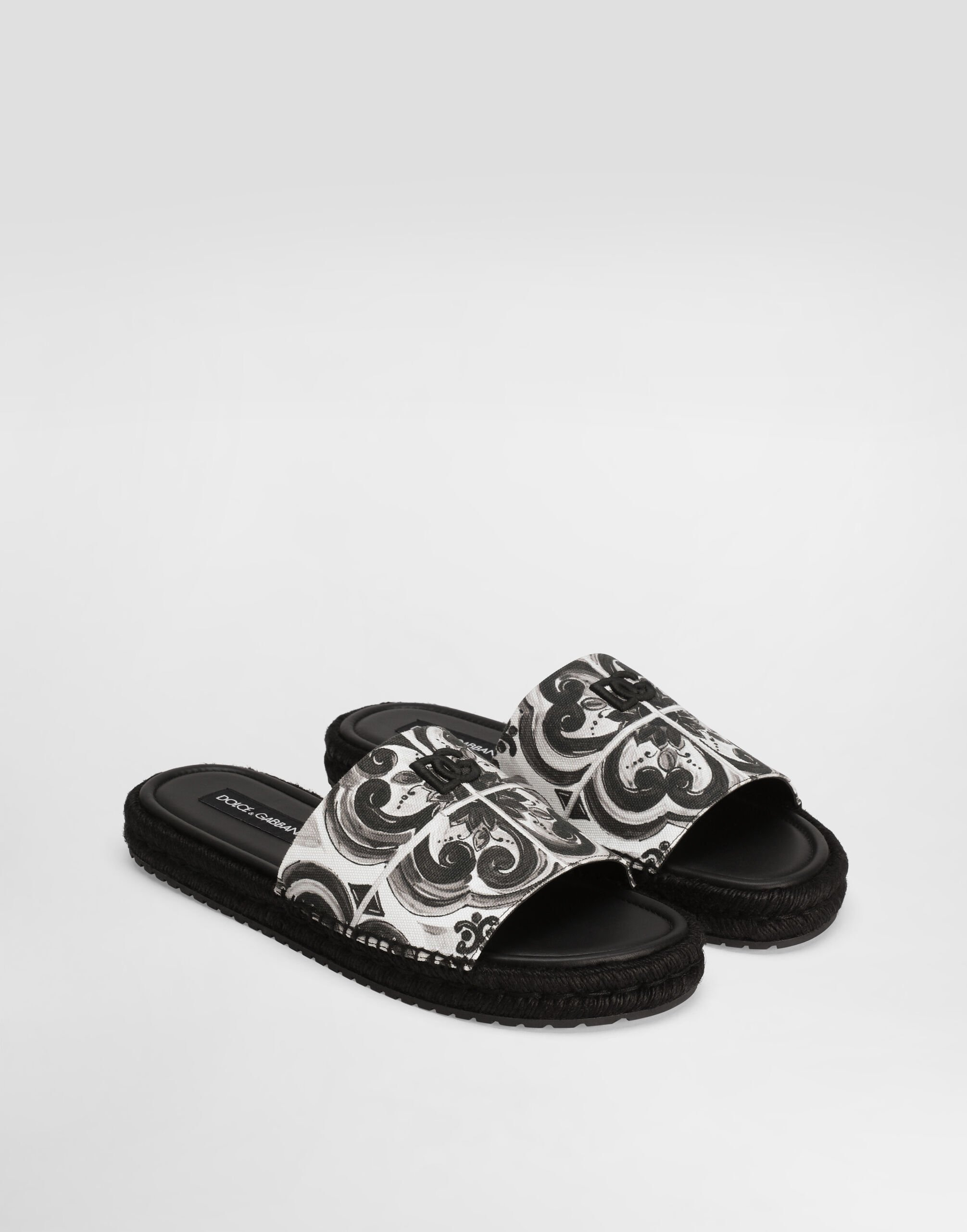 Majolica-print canvas espadrille sandal - 2