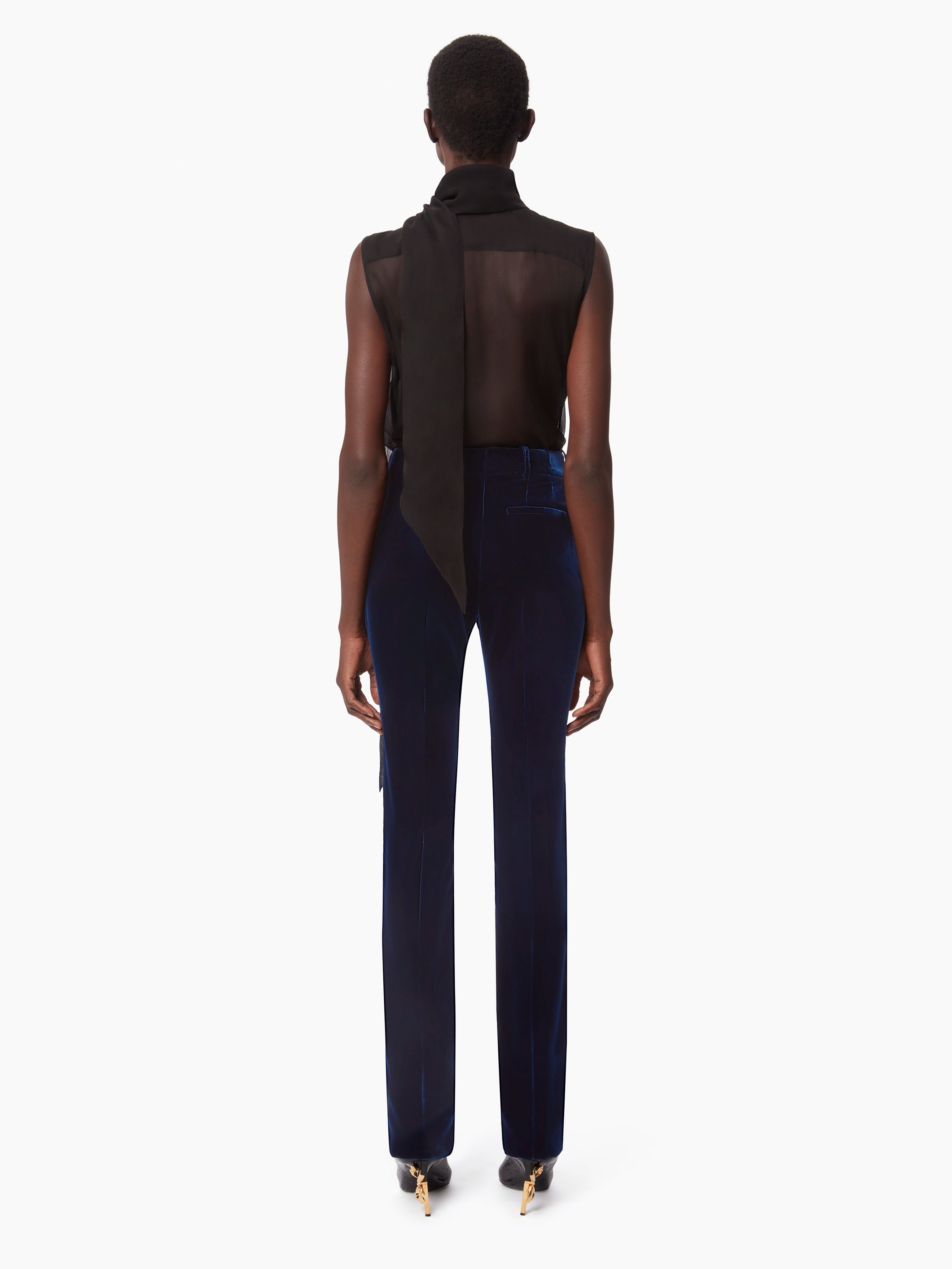 FLUID VELVET STRAIGHT PANTS - 4