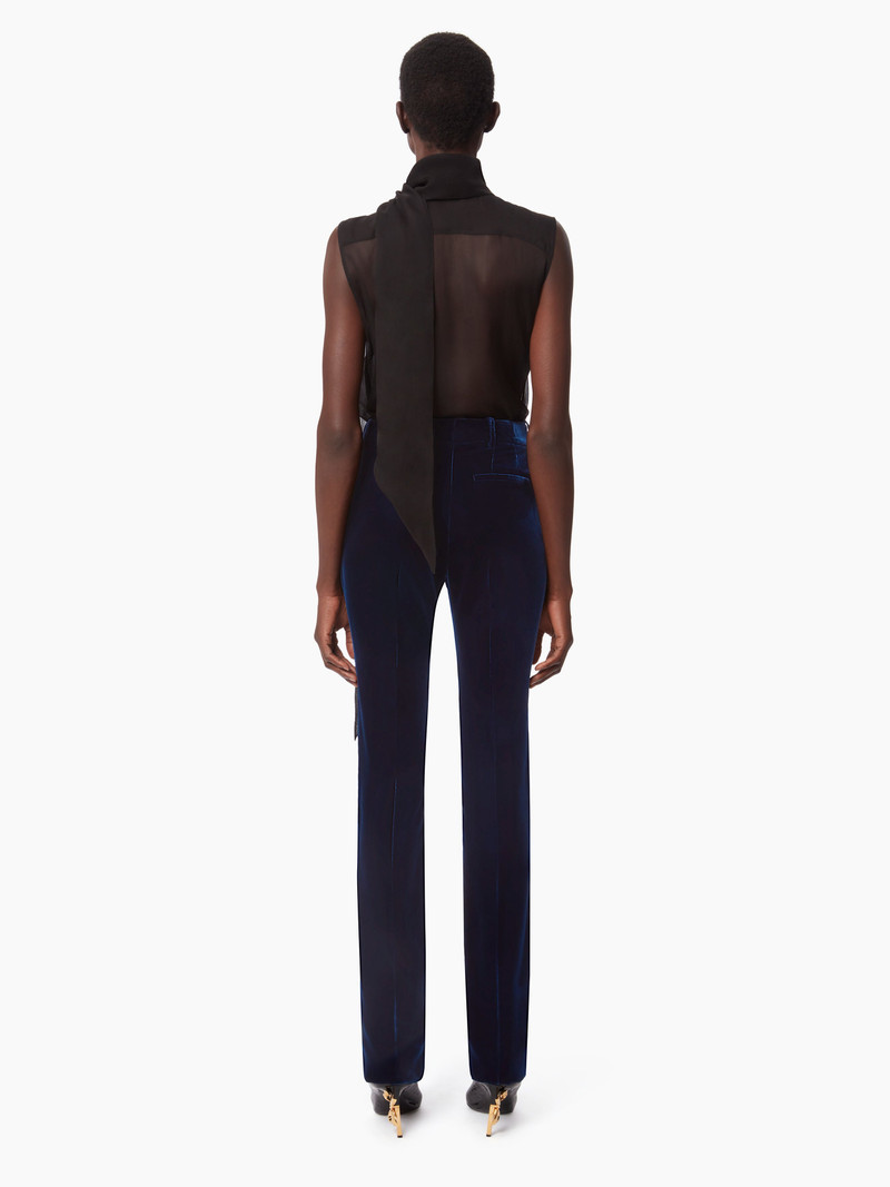 FLUID VELVET STRAIGHT PANTS 4