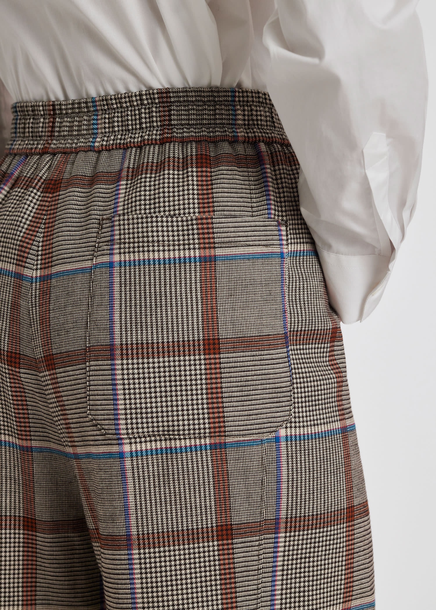 Wool 'Prince of Wales Check' Wide Leg Suit - 12
