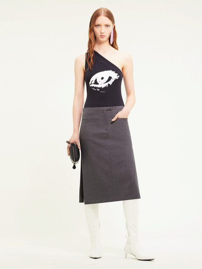 courrèges ASYMETRICAL PRINTED TANK TOP outlook