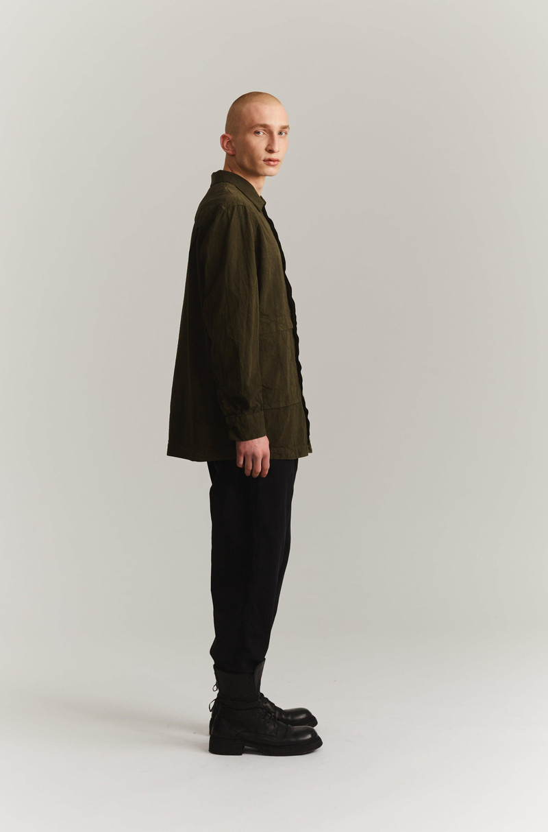 FABU SHIRT - PAPER COT - DARK KHAKI 1