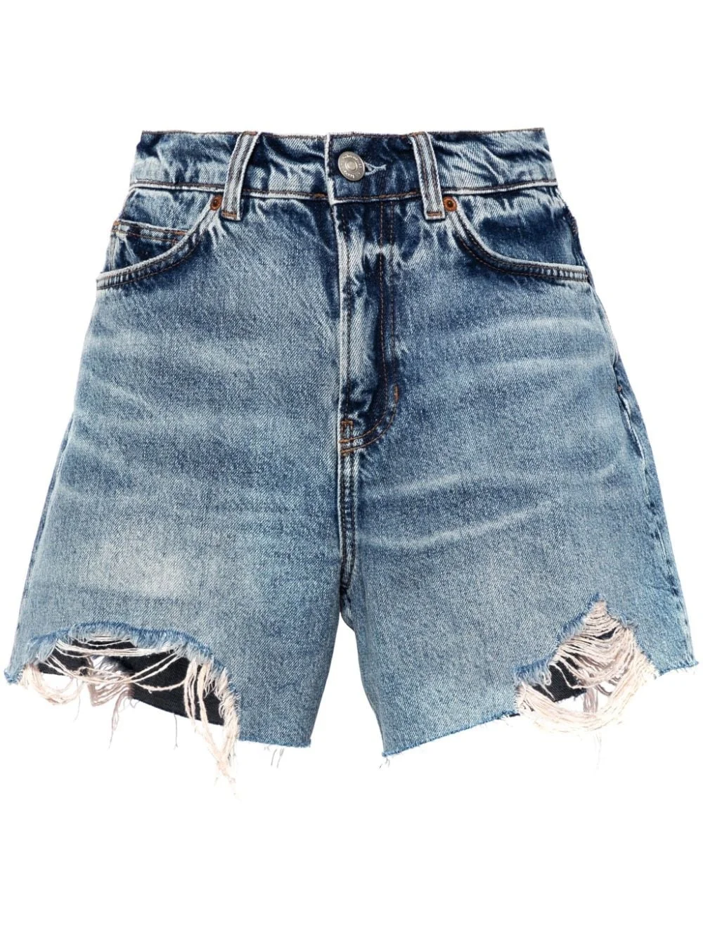 acid-wash denim shorts - 1