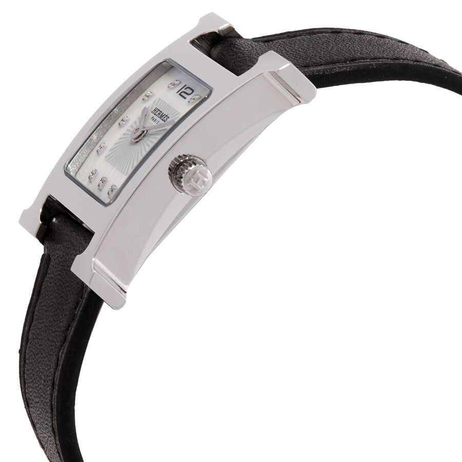 Hermes Heure H Quartz Diamond White Dial Ladies Watch 056568WW00 - 2