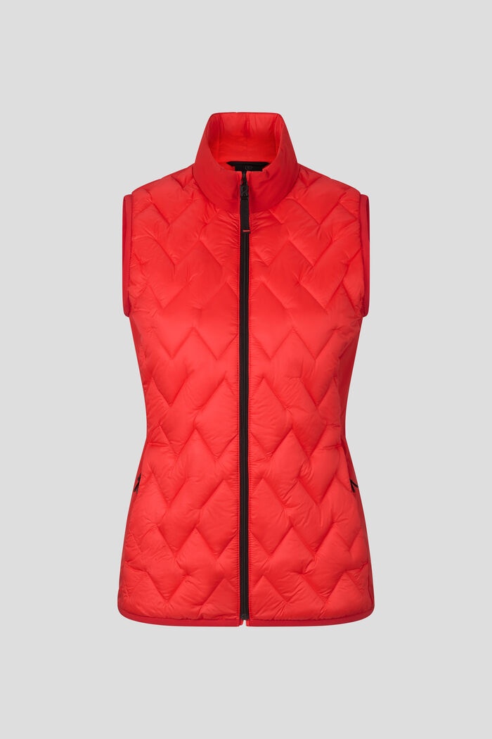 Flavia Quilted waistcoat in Red - 1