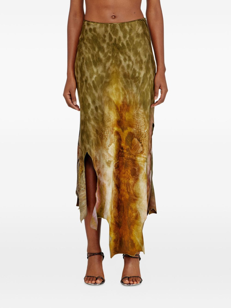 O-Torn asymmetric animal-print skirt 3
