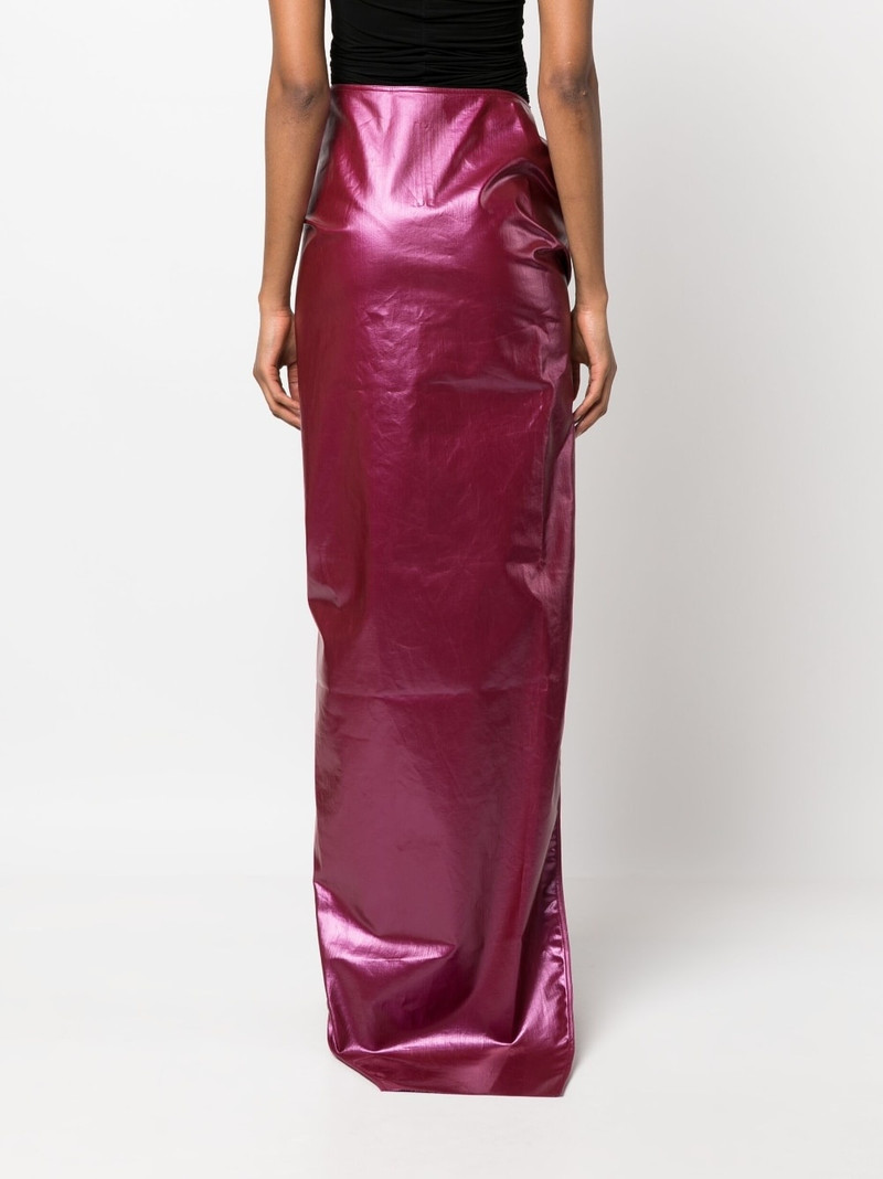patent-finish draped skirt 4