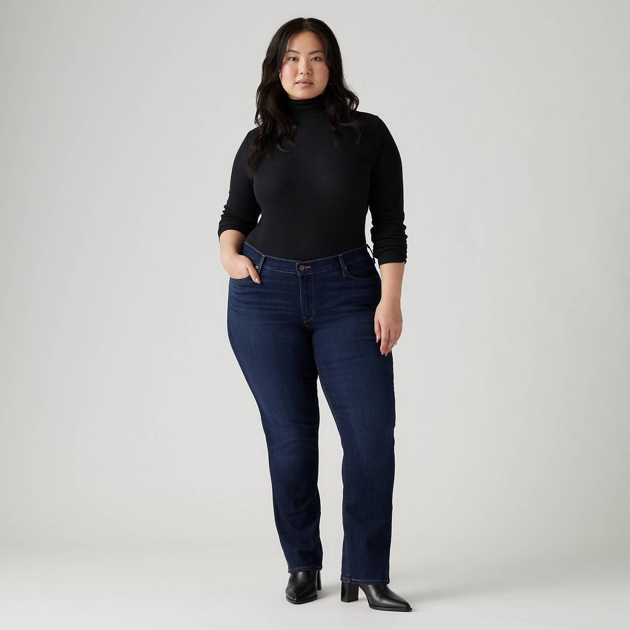 CLASSIC STRAIGHT WOMEN'S JEANS (PLUS SIZE) - 2