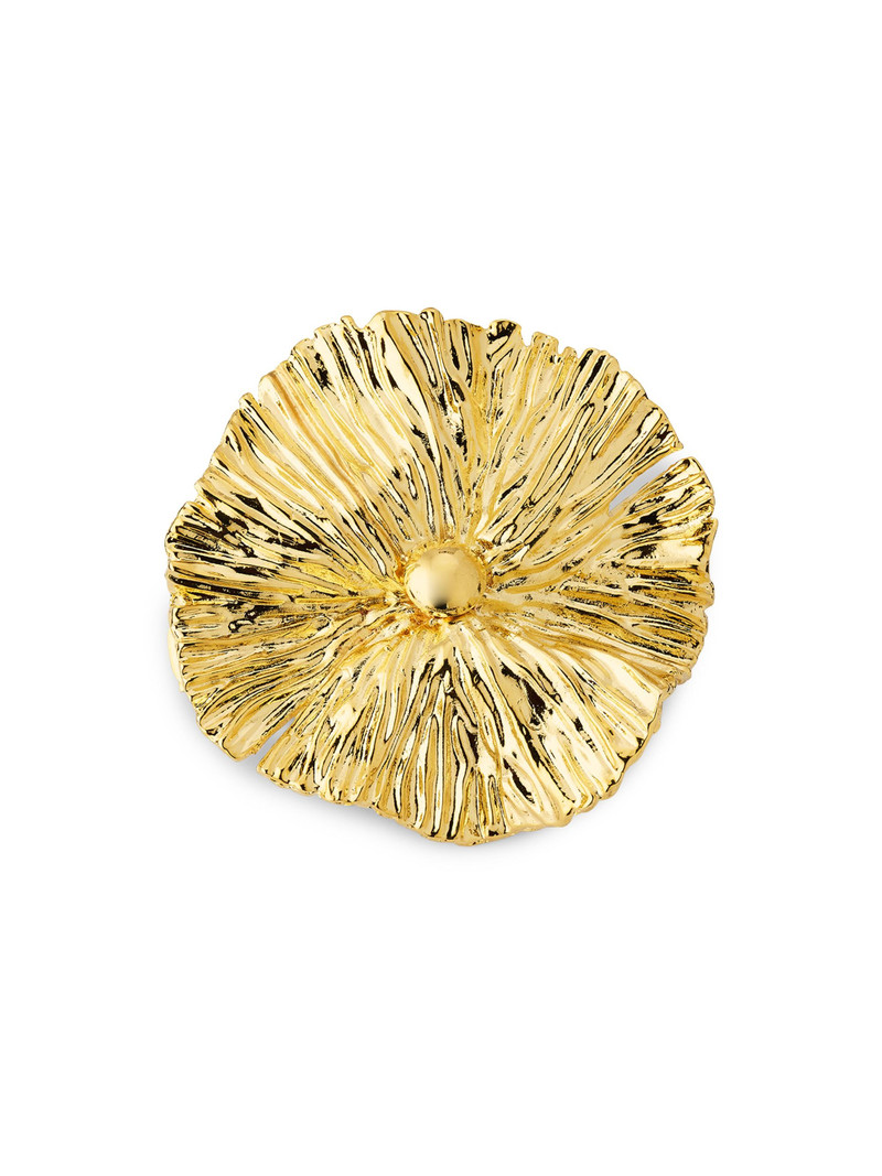 Women's Maya Goldtone Stainless Steel Floral Barrette - Gold 1