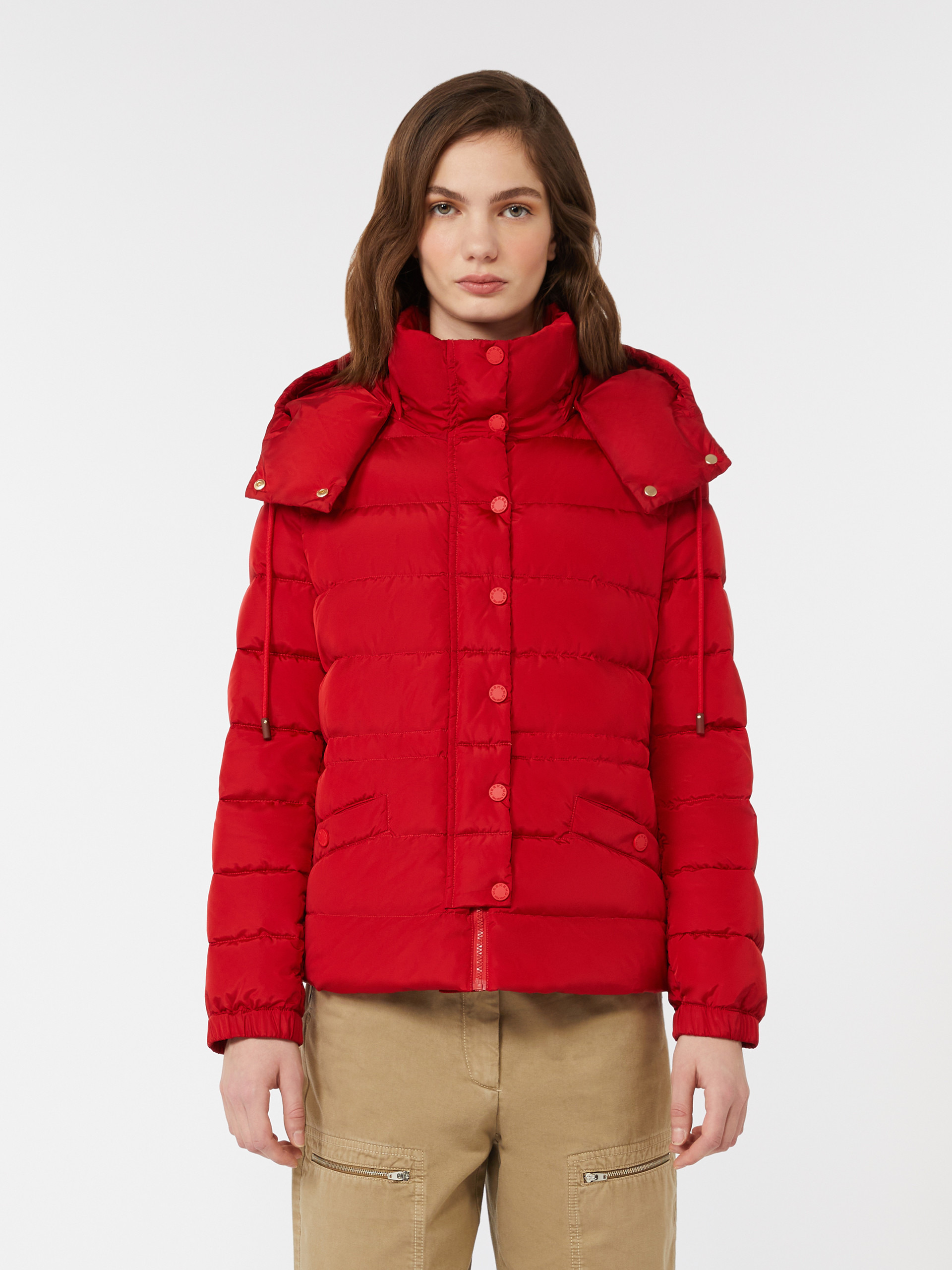 SAX Short down jacket in water-repellent taffeta - 3
