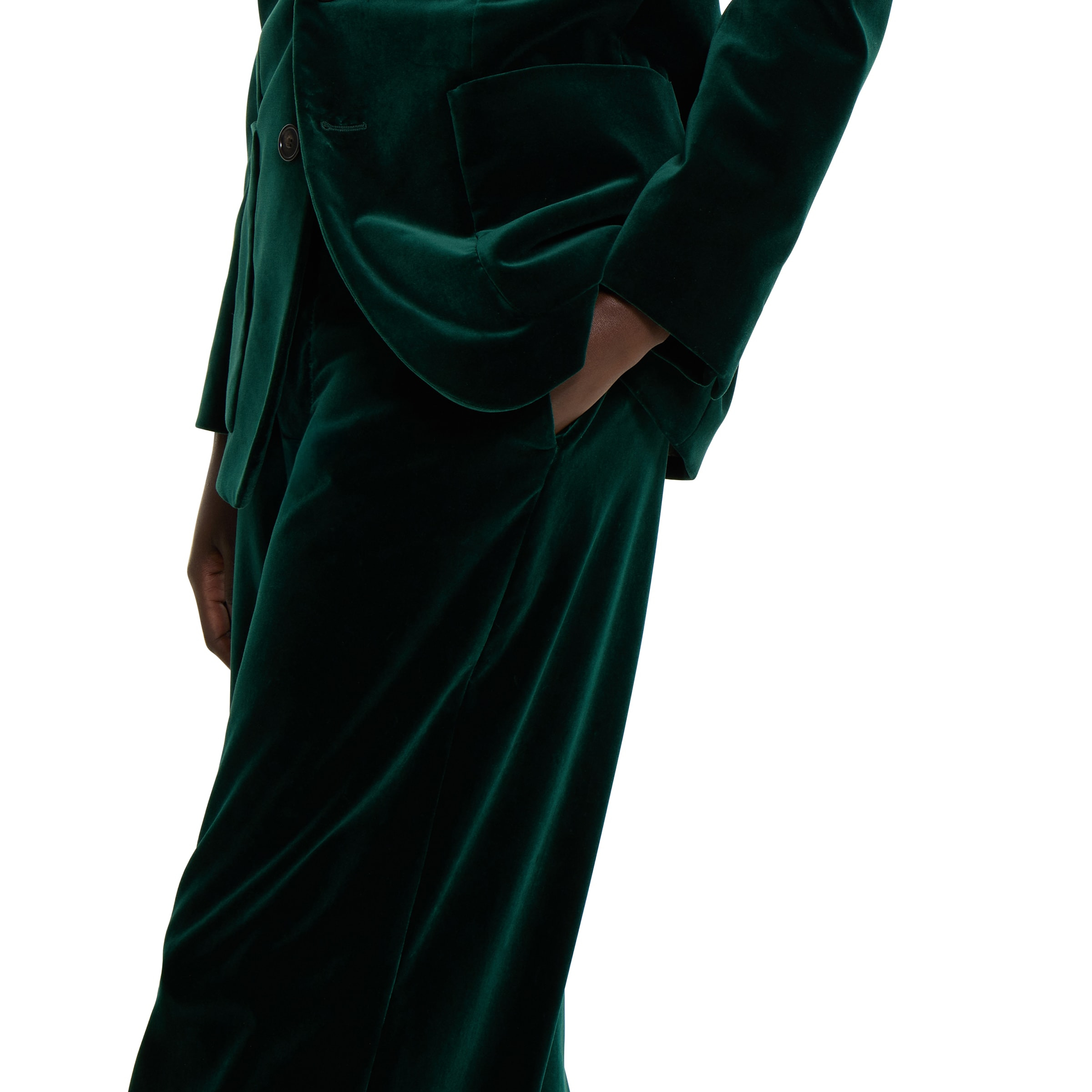 Soft stretch cotton velvet pant - 5