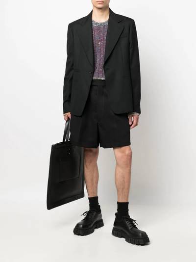 Raf Simons pleated tailored shorts outlook