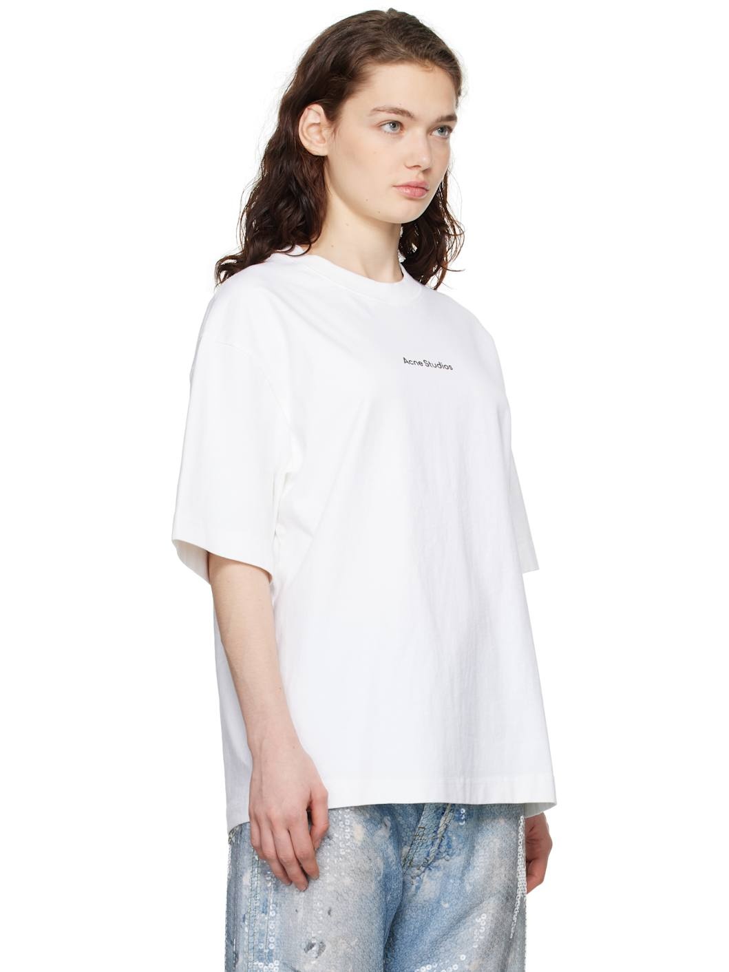 White Relaxed Fit Stamp Logo T-shirt - 2