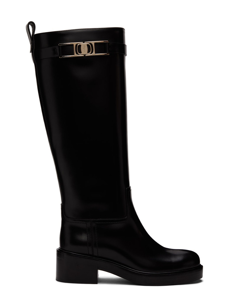 Black Vara Chain Tall Boots 1