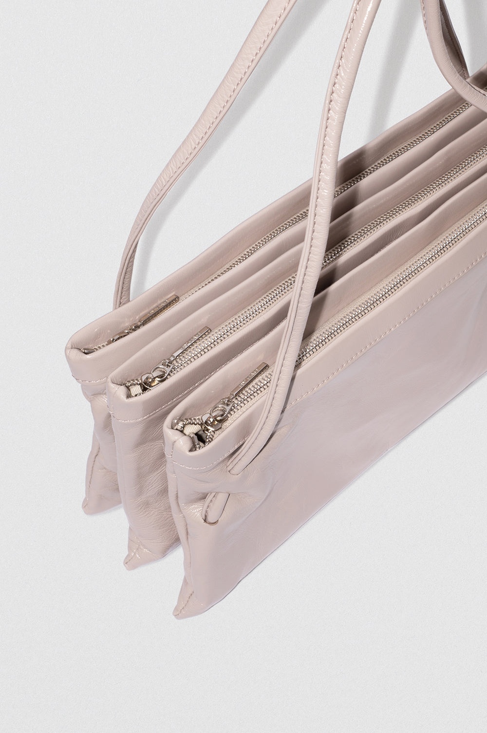 HANNAH FOSSIL GLOSSED NAPPA LEATHER SHOULDER BAG - 3