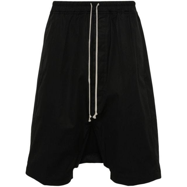 パンツ RICK OWENS Women Shorts  Burmudas RP02D3329WGP Black Rick Owens Black bermuda shorts with low crotch | genteroma