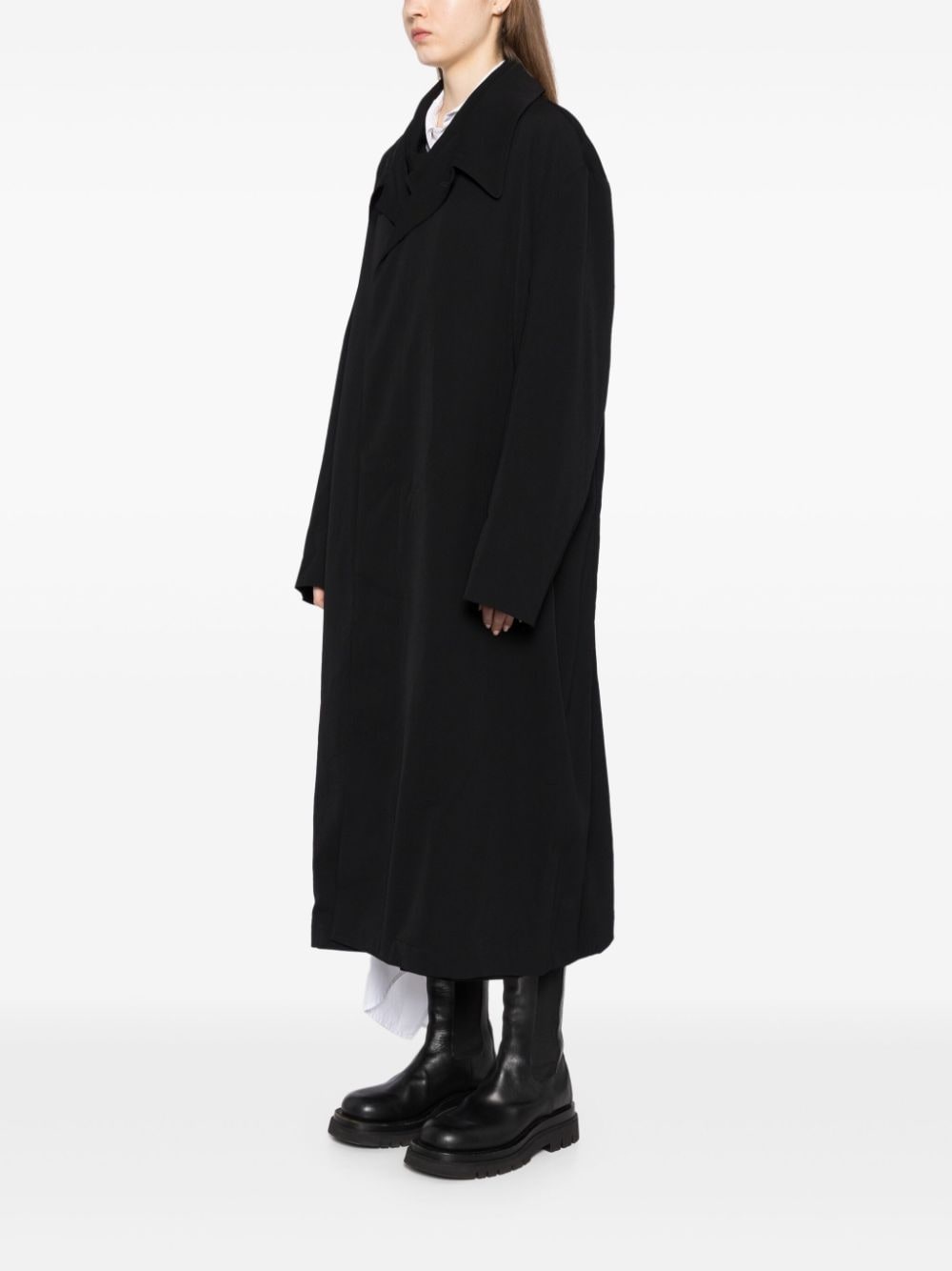 single-breasted wool coat - 3