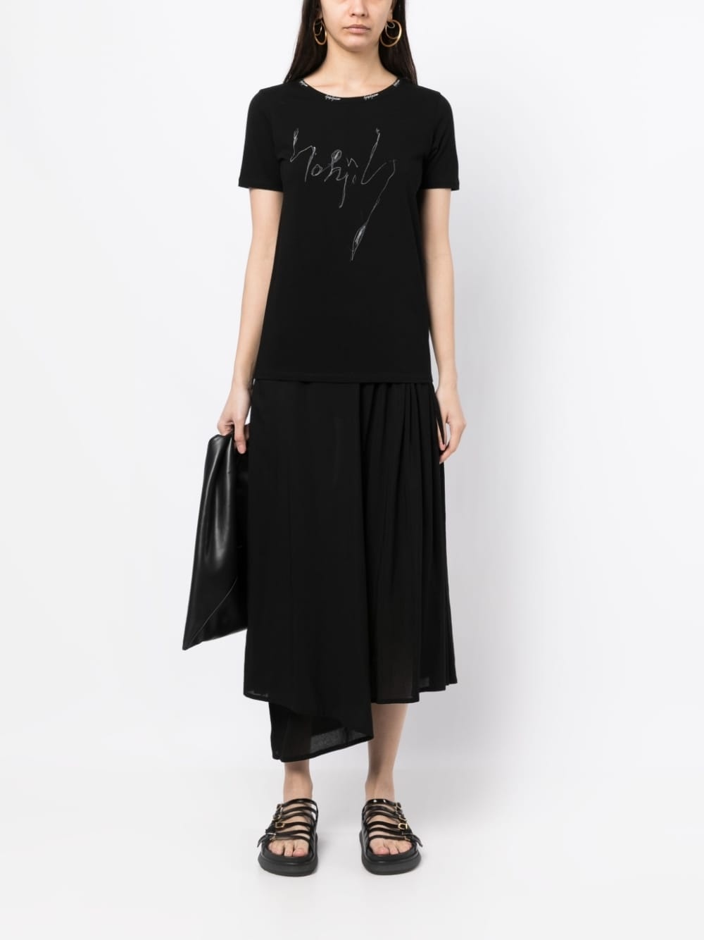 illustration-print logo-embroidered T-shirt - 2