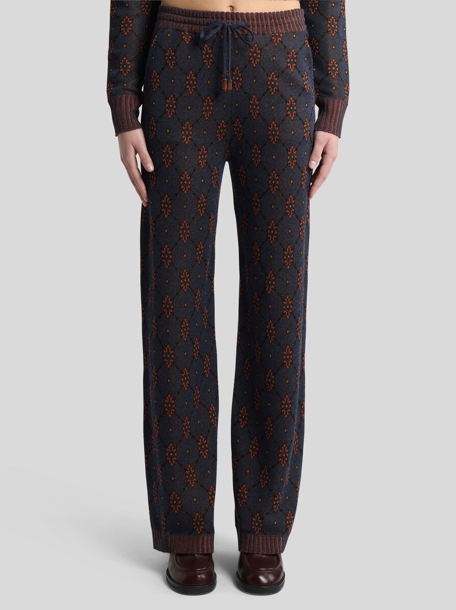 KNIT JOGGING TROUSERS WITH MOTIF - 2