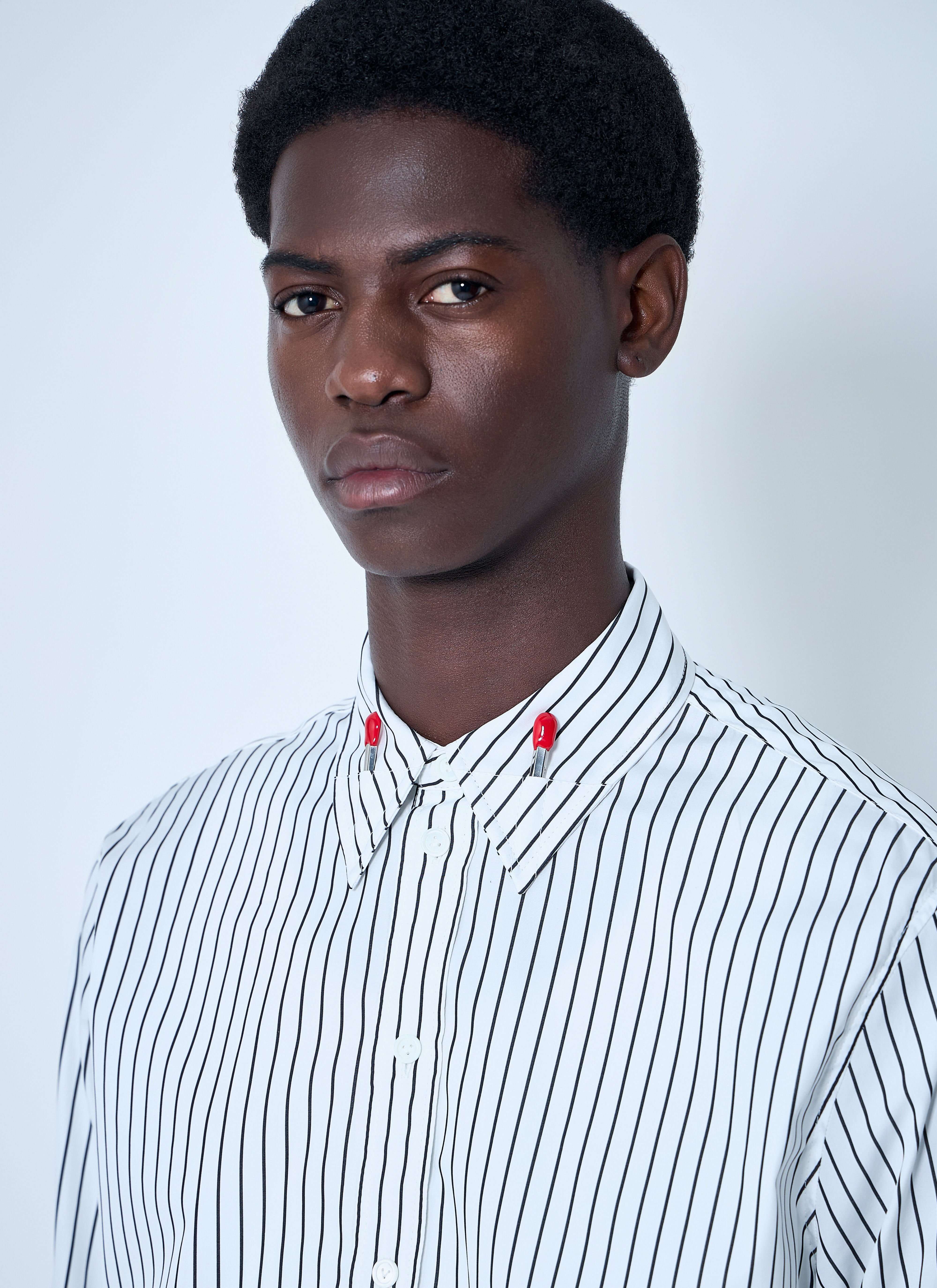 Pinstriped Button-Down Shirt - 5