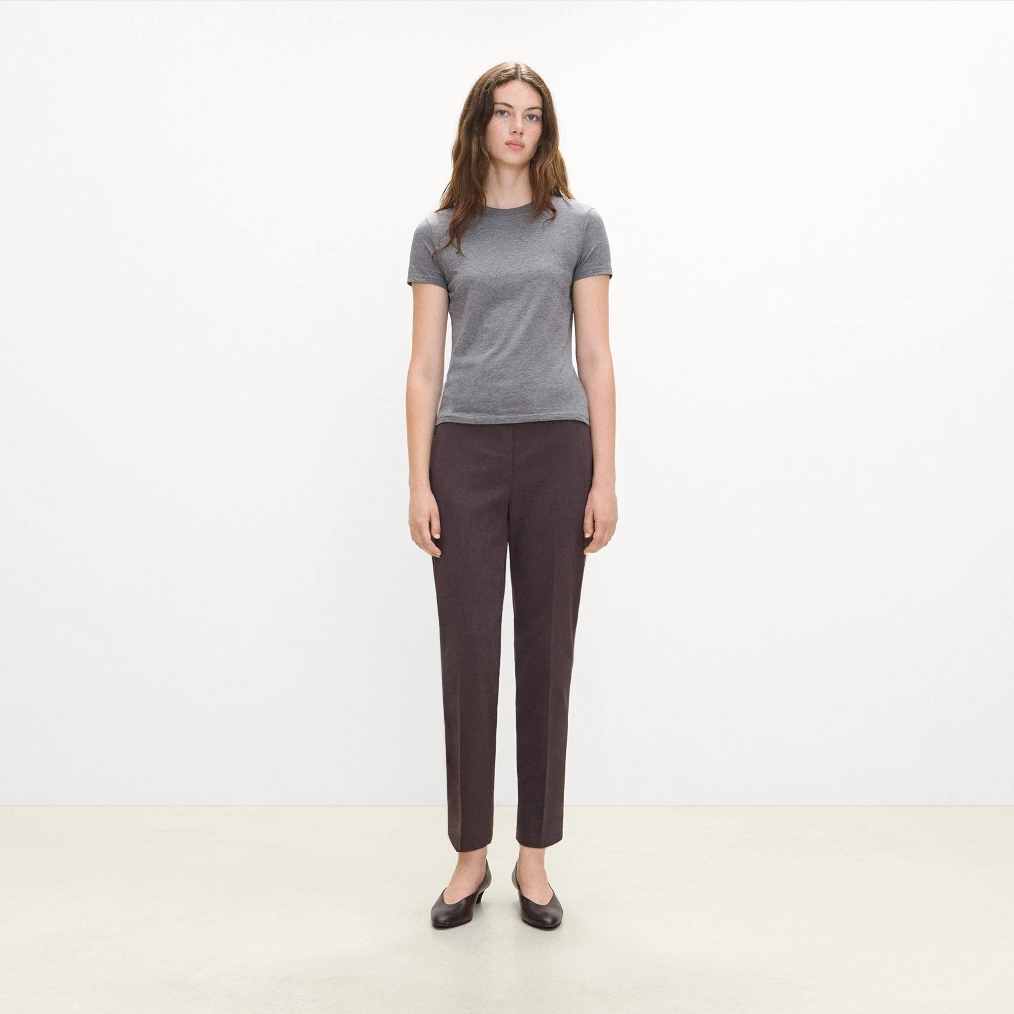 Treeca Pull-On Pant in Mélange Crepe - 1
