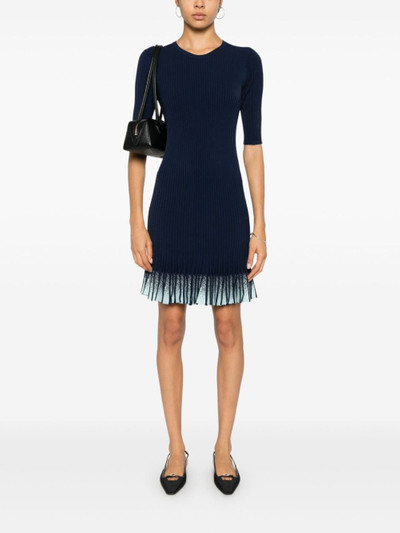 EMPORIO ARMANI pleated minidress outlook