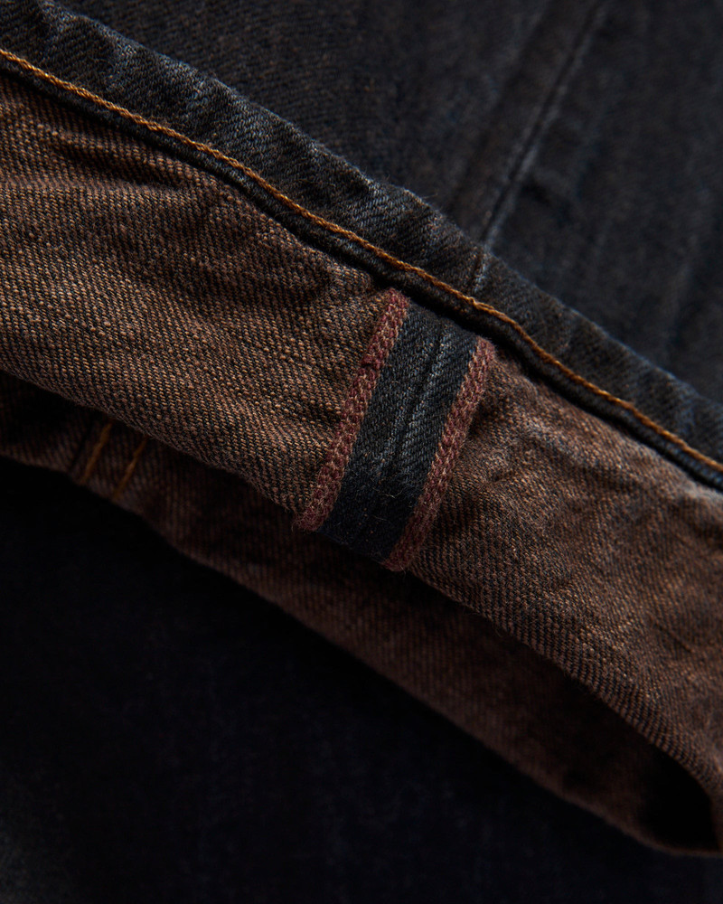 "Natural Dye Pack" 14oz Brown Selvedge Denim - Classic Straight Fit 9
