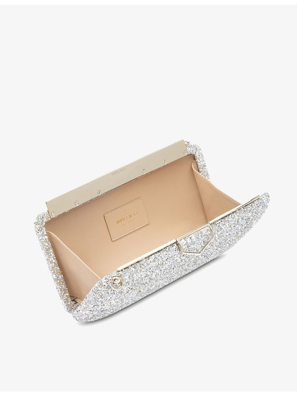 Ellipse coarse glitter clutch - 4