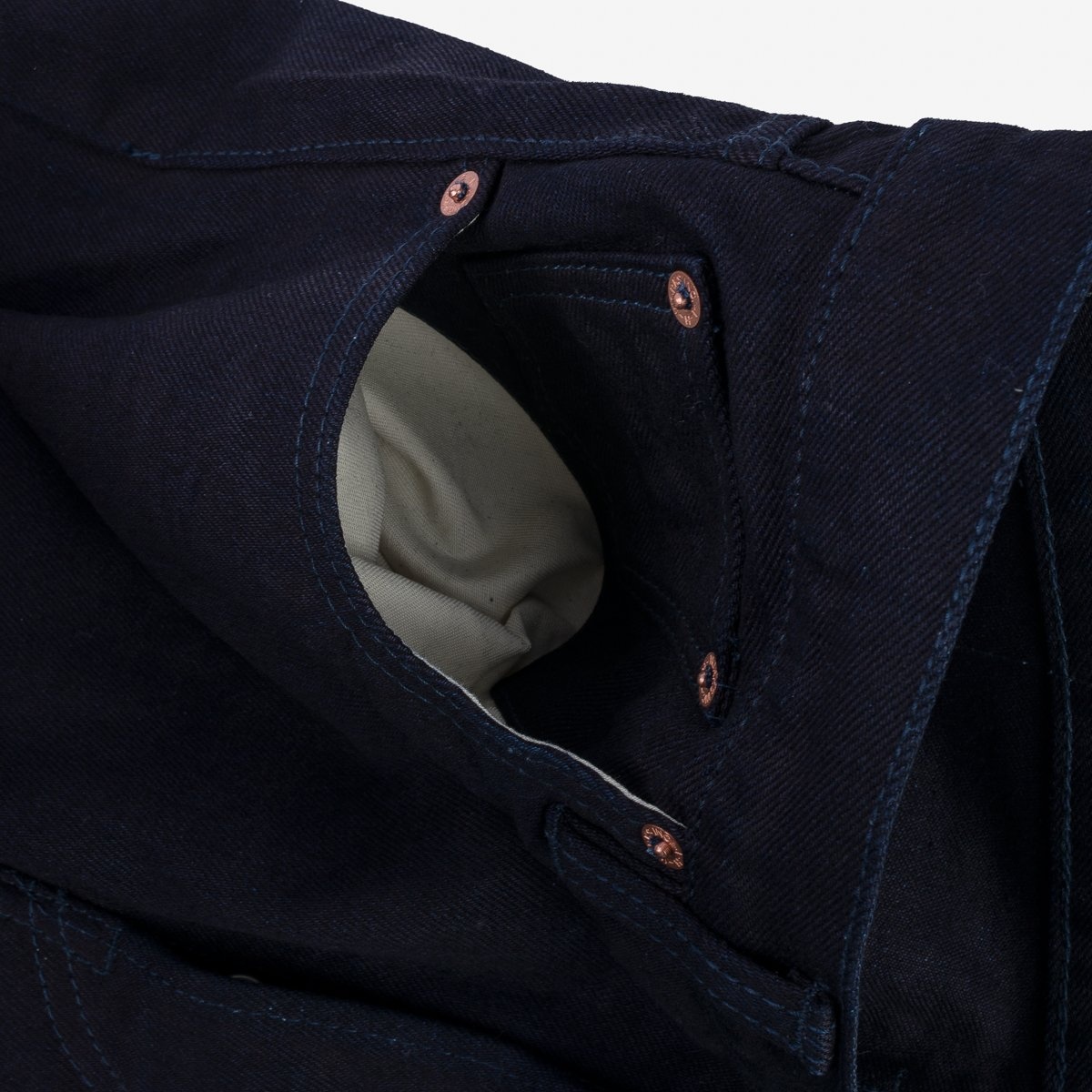 IH-777S-14ii 14oz Selvedge Denim Slim Tapered Cut Jeans - Indigo/Indigo - 13