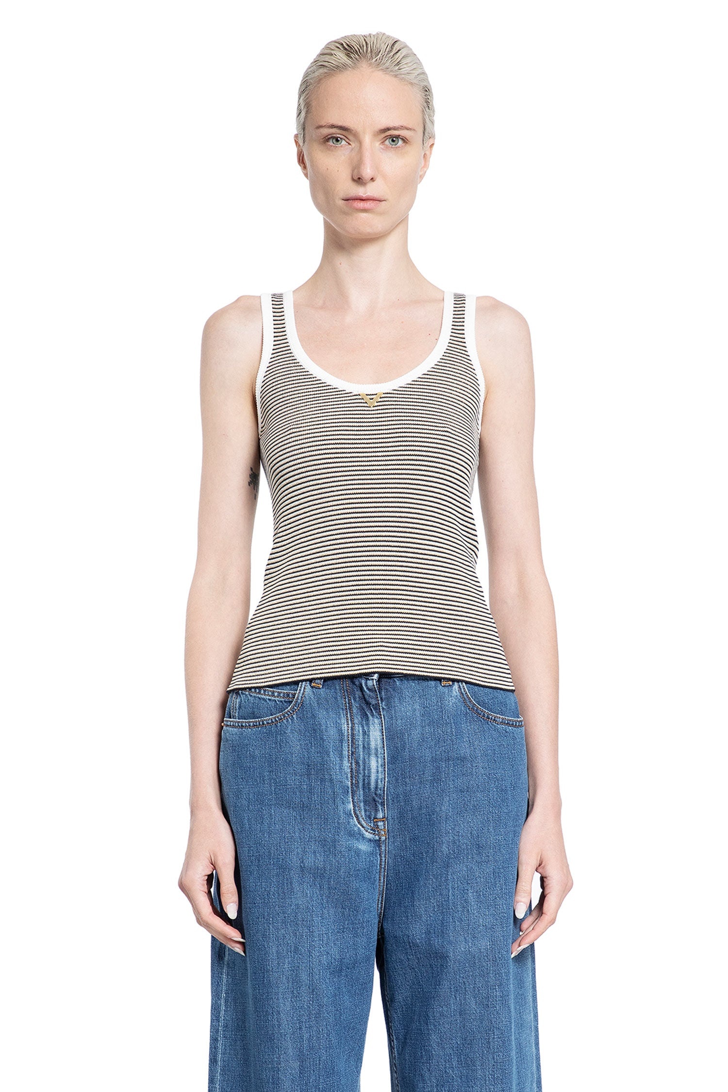 Cotton-And-Lurex-Tank-Top - 1