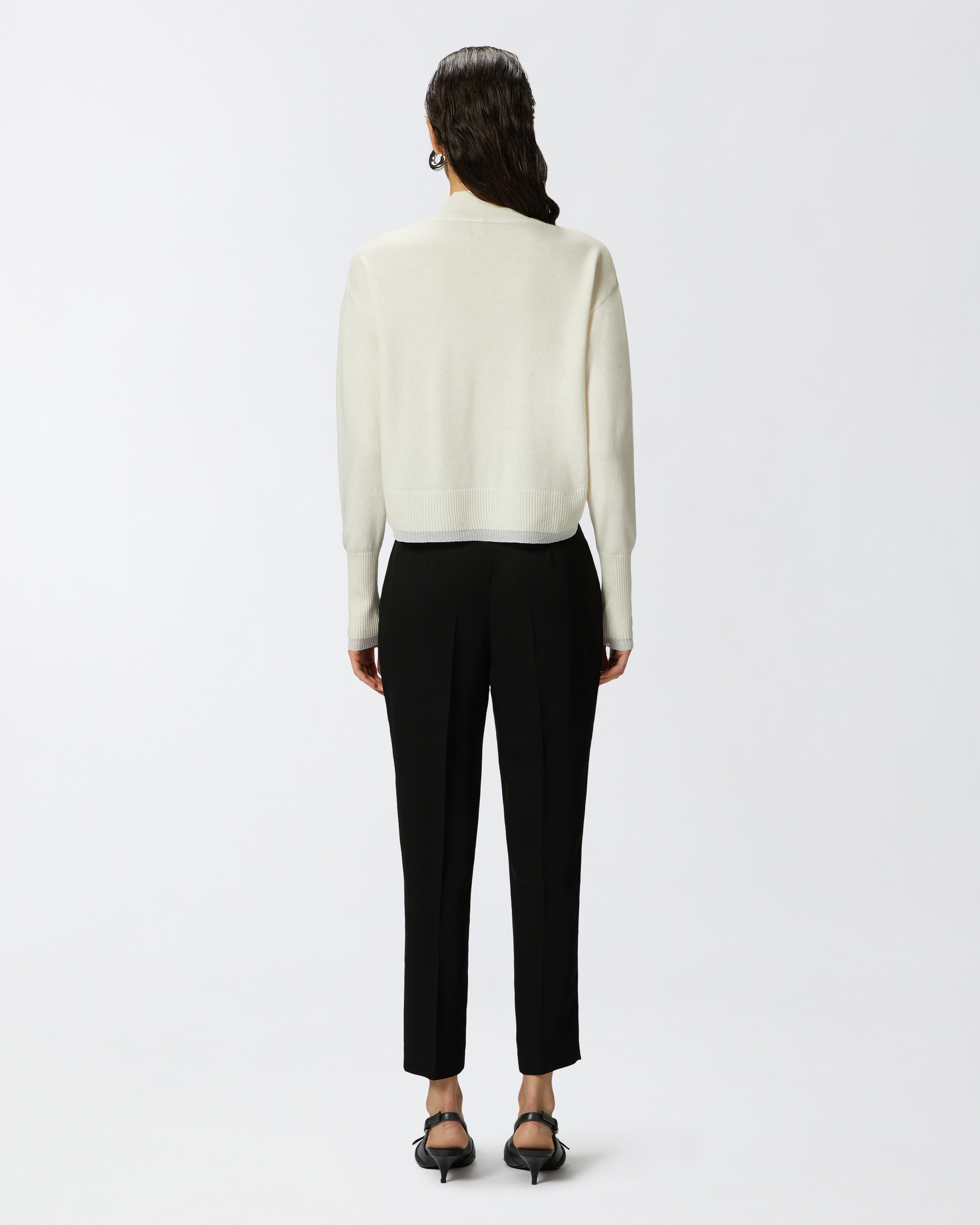 ELEGANT TECHNICAL FABRIC TROUSERS - 4