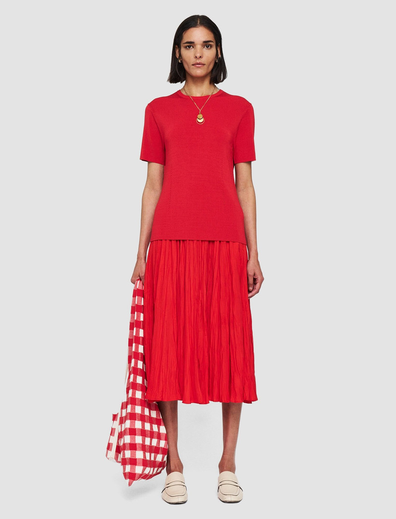 JOSEPH Satiny Rib Knitted Top outlook