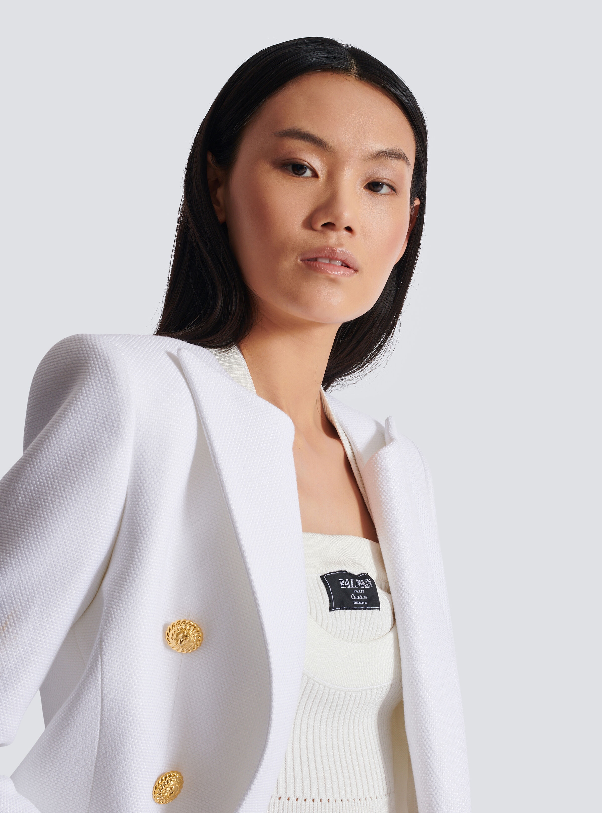 Cropped jacket with 6 buttons - 7