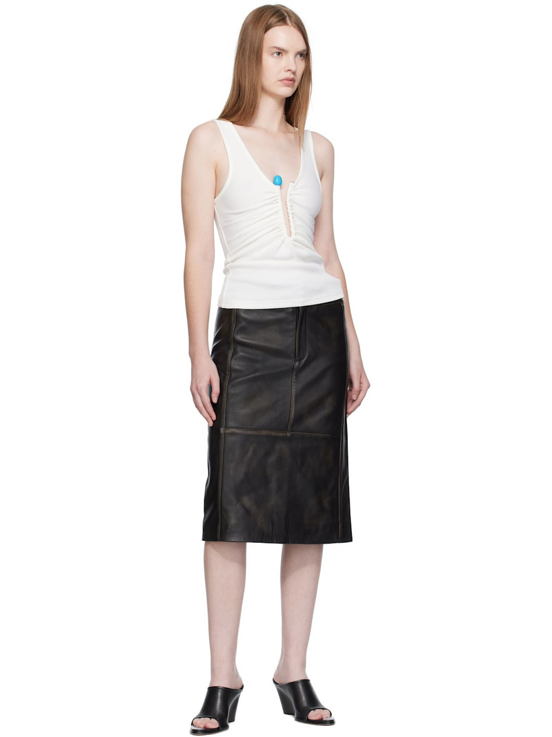 CHRISTOPHER ESBER White Crystal Pin Tank Top outlook