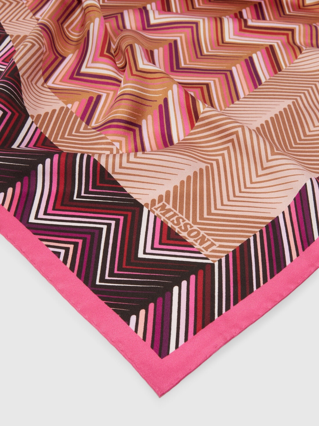 Patchwork print silk scarf - 2