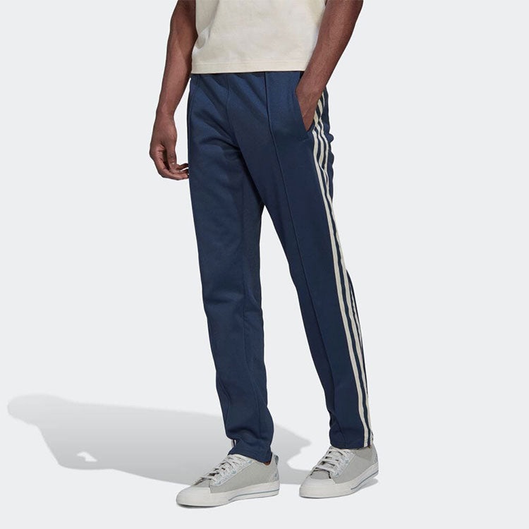 Men's adidas originals Stripe Logo Casual Sports Pants/Trousers/Joggers Autumn Blue HN1674 - 2