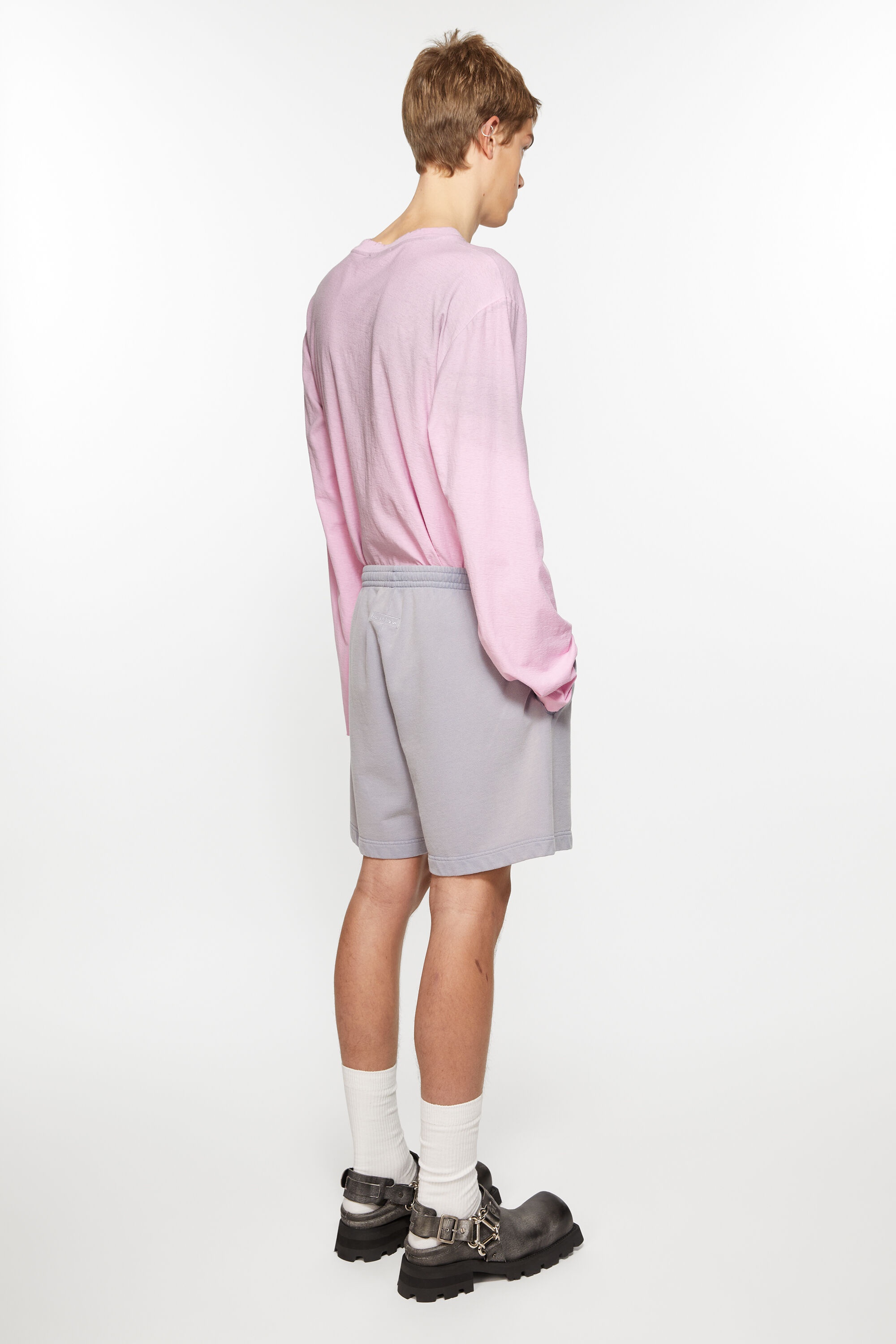 Cotton shorts - Dusty purple - 3