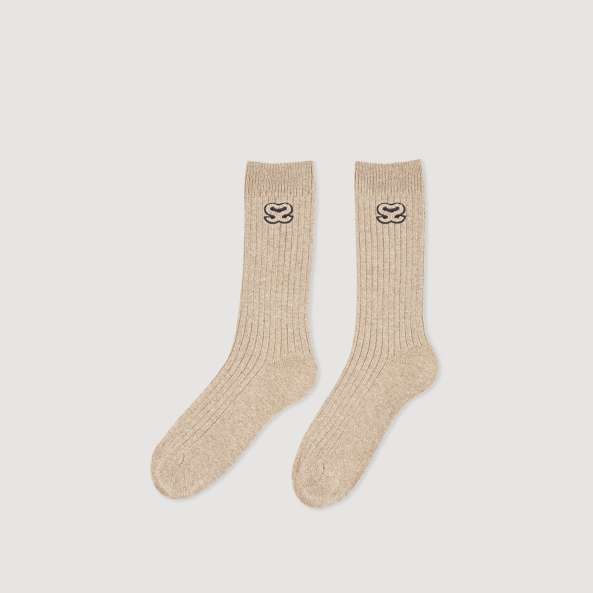 Ribbed knit socks - 1