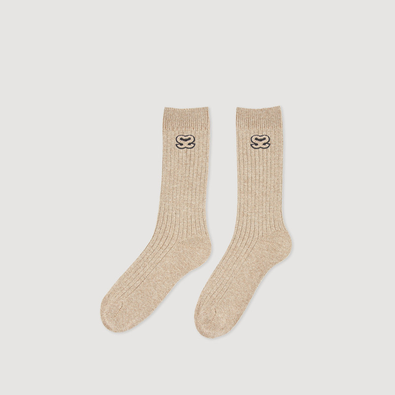 Ribbed knit socks 1