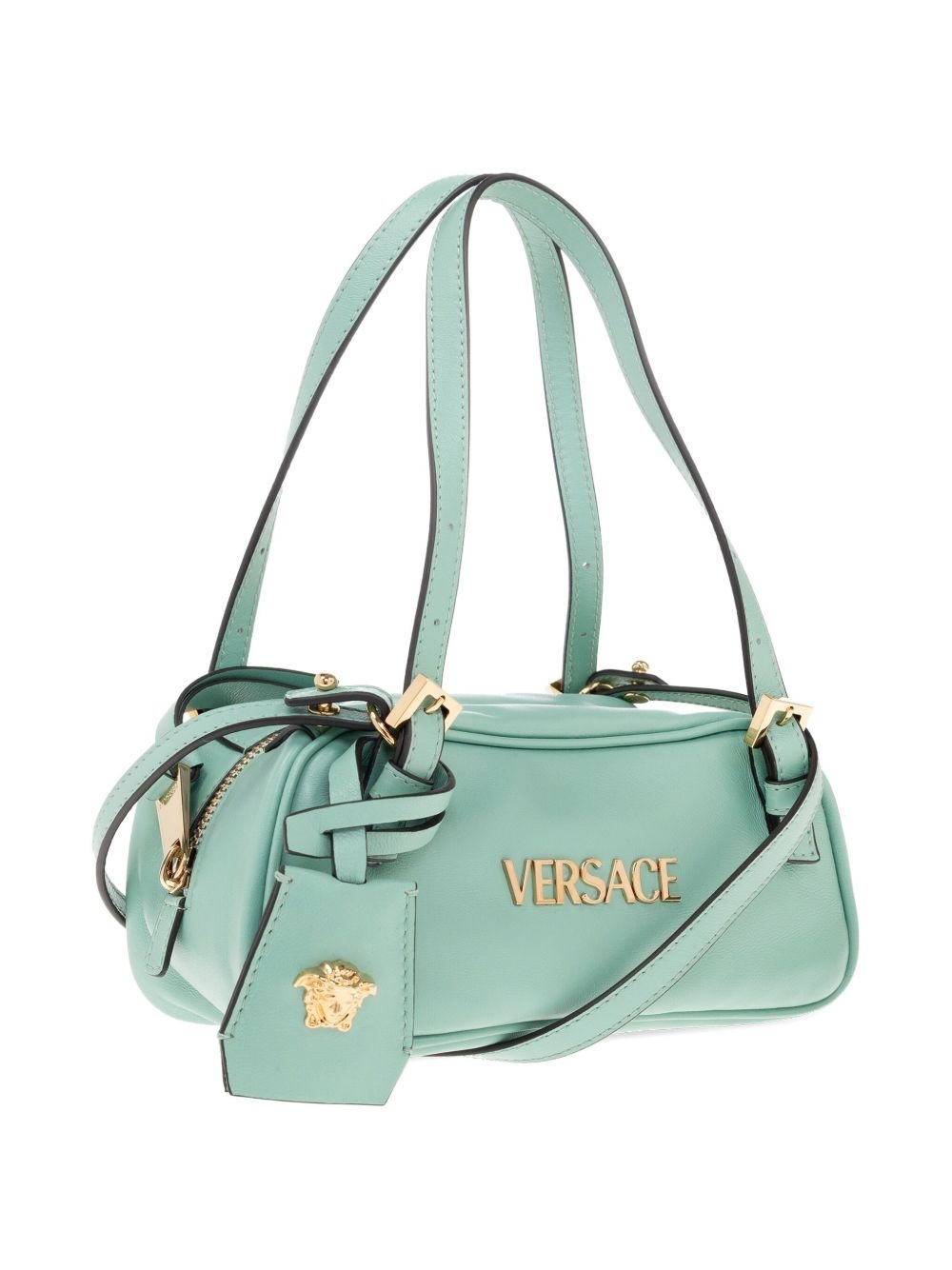 Versace Tag leather mini shoulder bag - 4