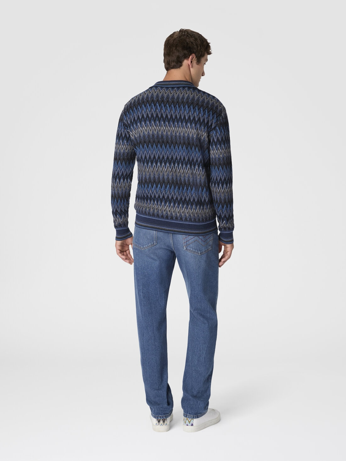 Zigzag Cardigan in Pure Wool - 3