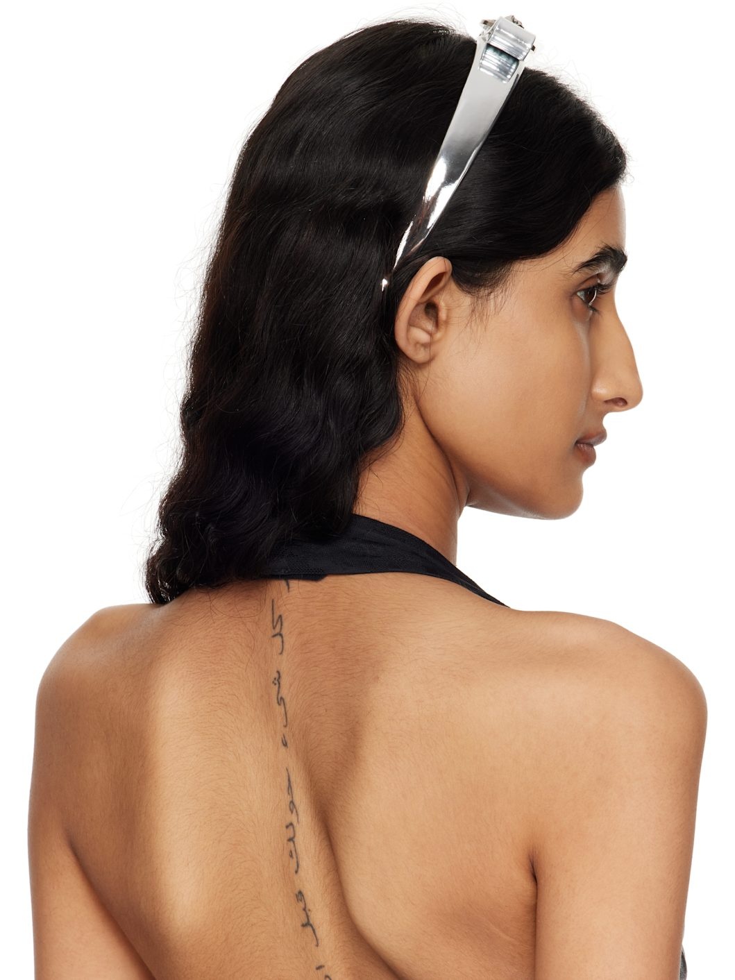 Silver Gianni Ribbon Headband - 3