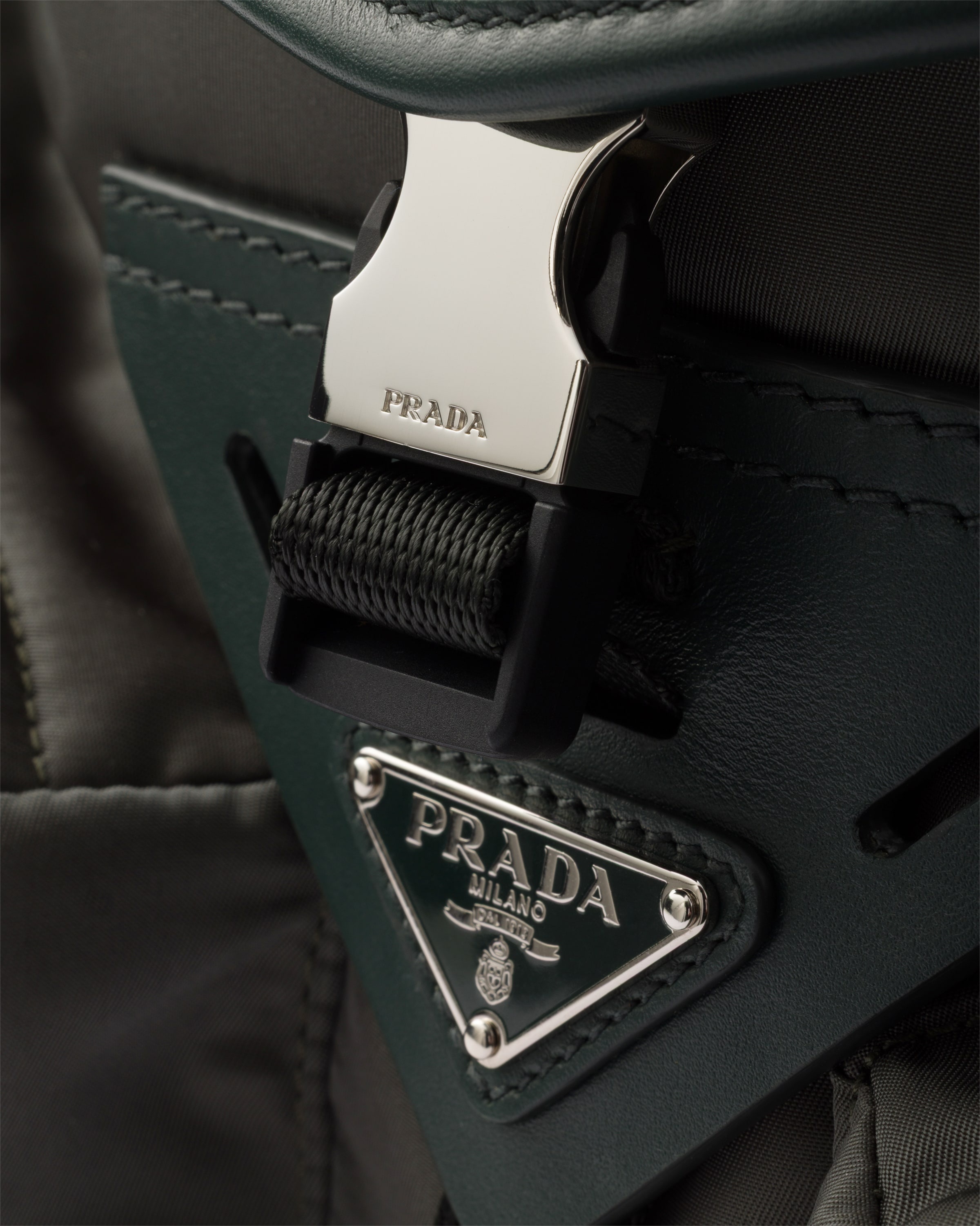 Re-Nylon and leather shoulder bag - 5