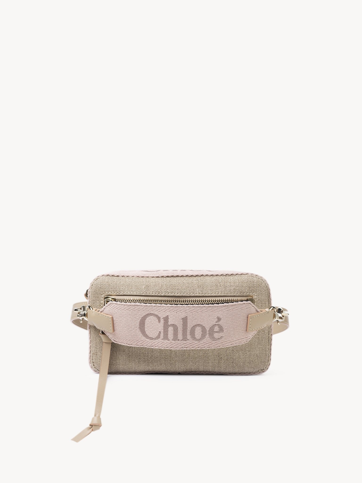 Chloé Logo Woody Belt Bag in White