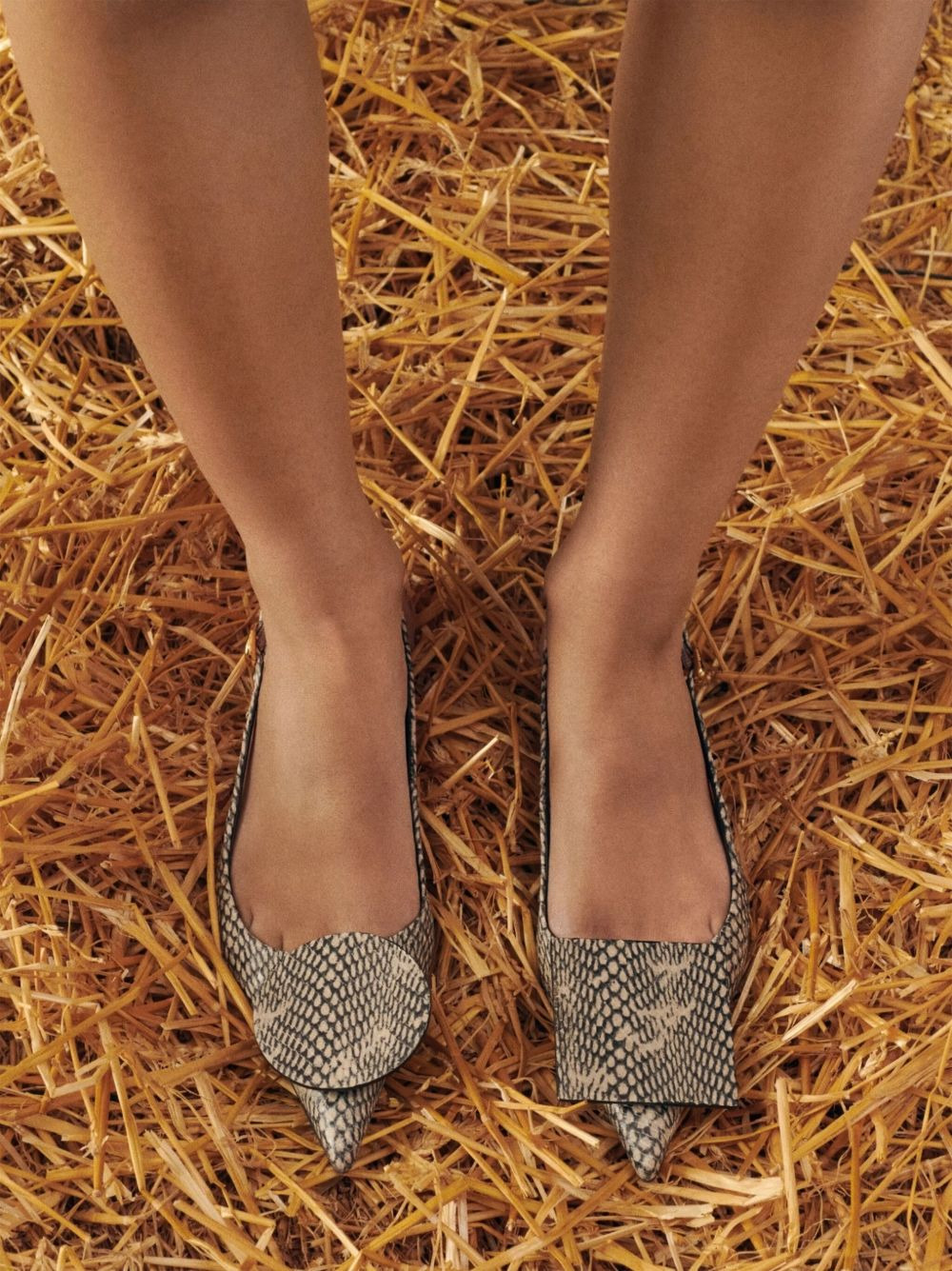 snakeskin-print slingback pumps - 5